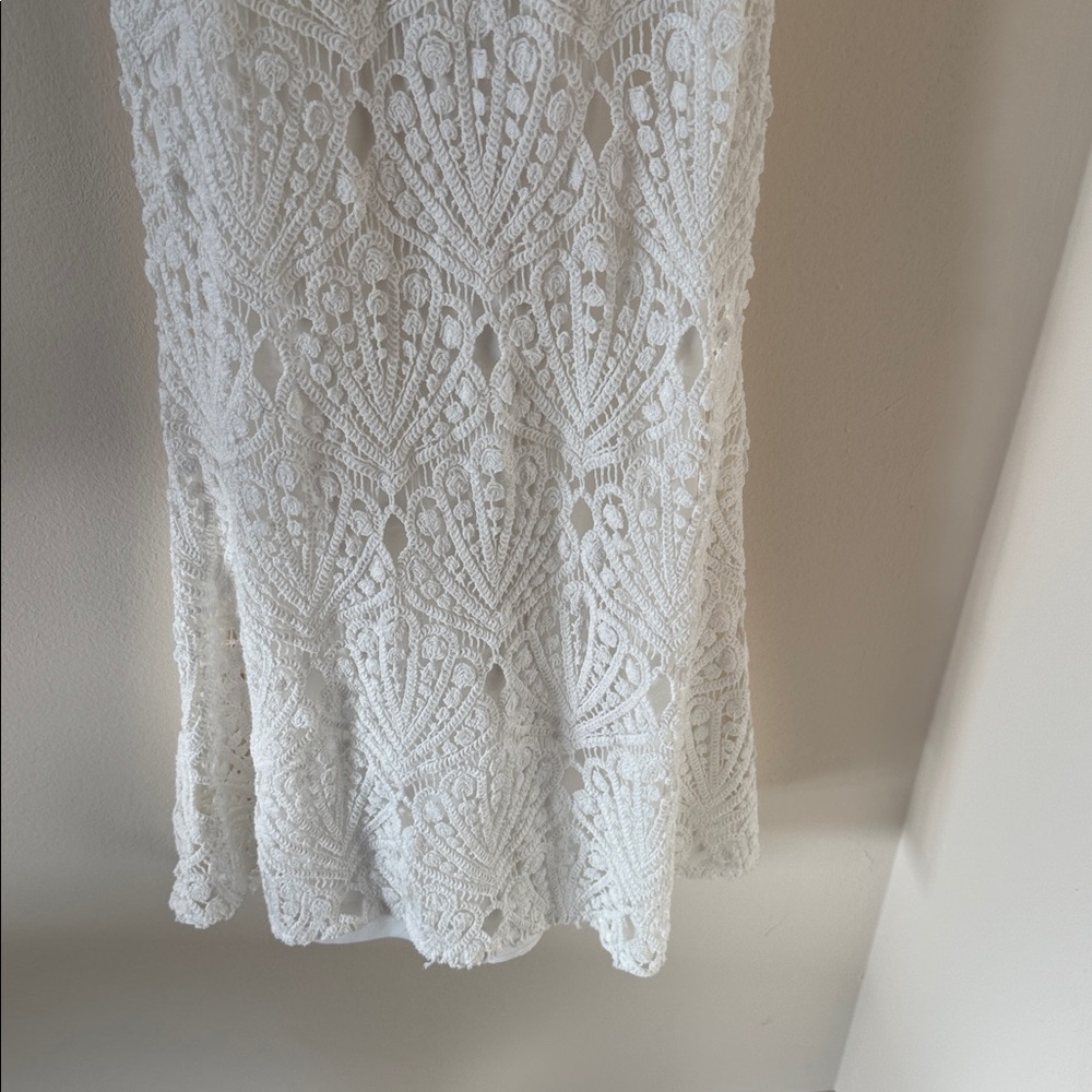 Bardot Andoni White Seashell Crochet Midi Dress, Size 4, $169 - Picture 13 of 14